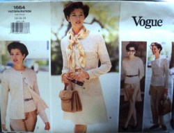1664 VOGUE EASY CARDIGAN, LONG SLEEVE DRESS, BOTTOMS, TOP PATTERN 14-18